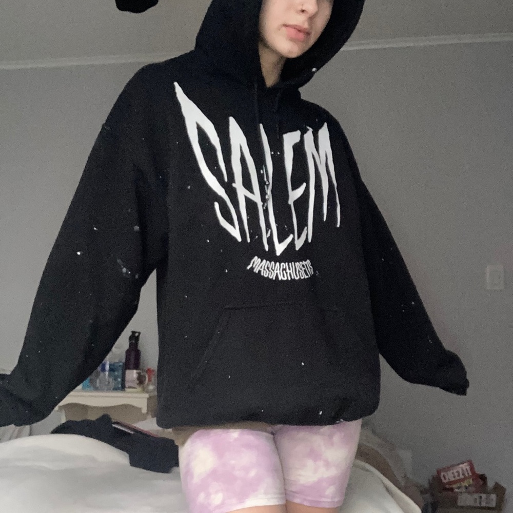 black mall goth witchy salem mass graphic hoodie
